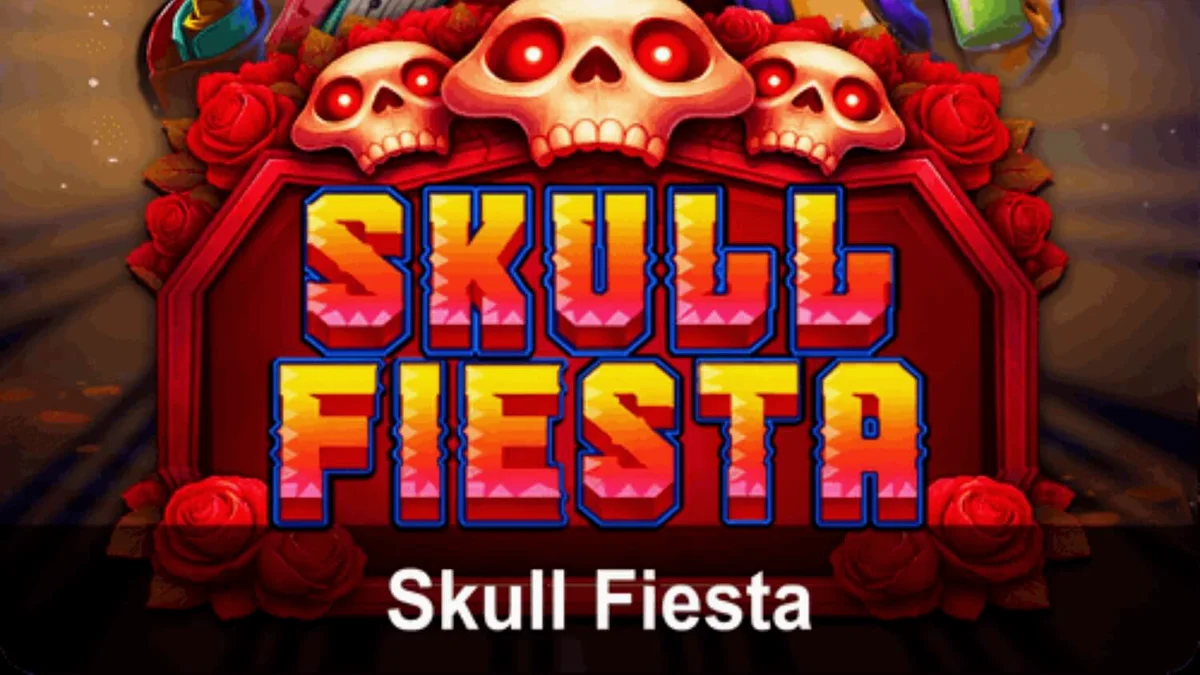 Tampilan visual slot Skull Fiesta dengan tema Day of the Dead