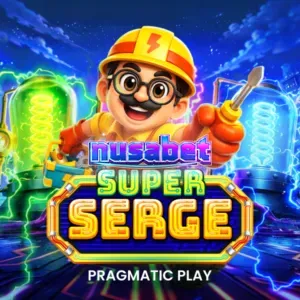 Tampilan antarmuka slot Super Serge dengan tema robot teknisi